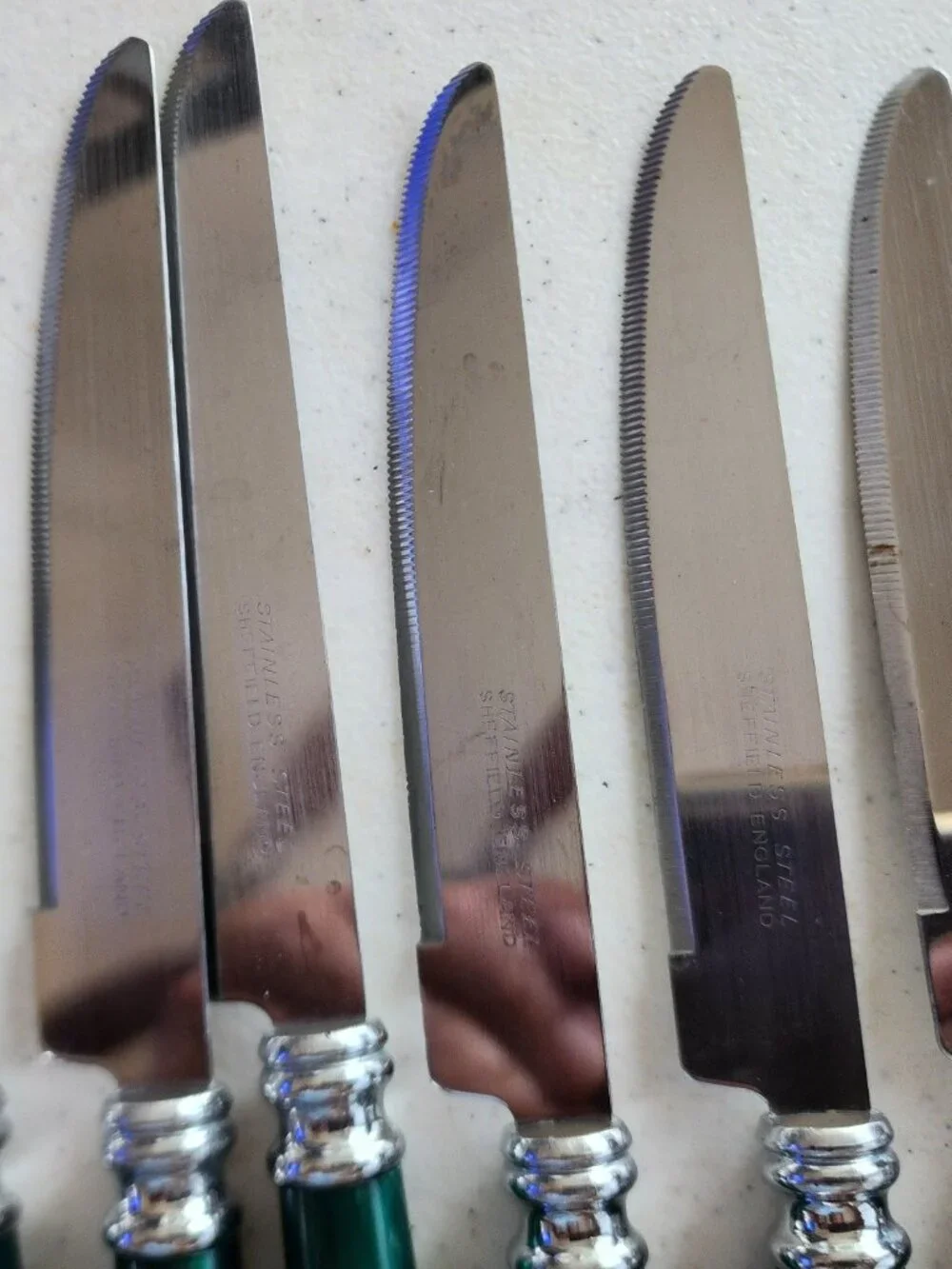 Arcadia Green Flatware Silverware 18/10 Stainless Steel Sheffield England
